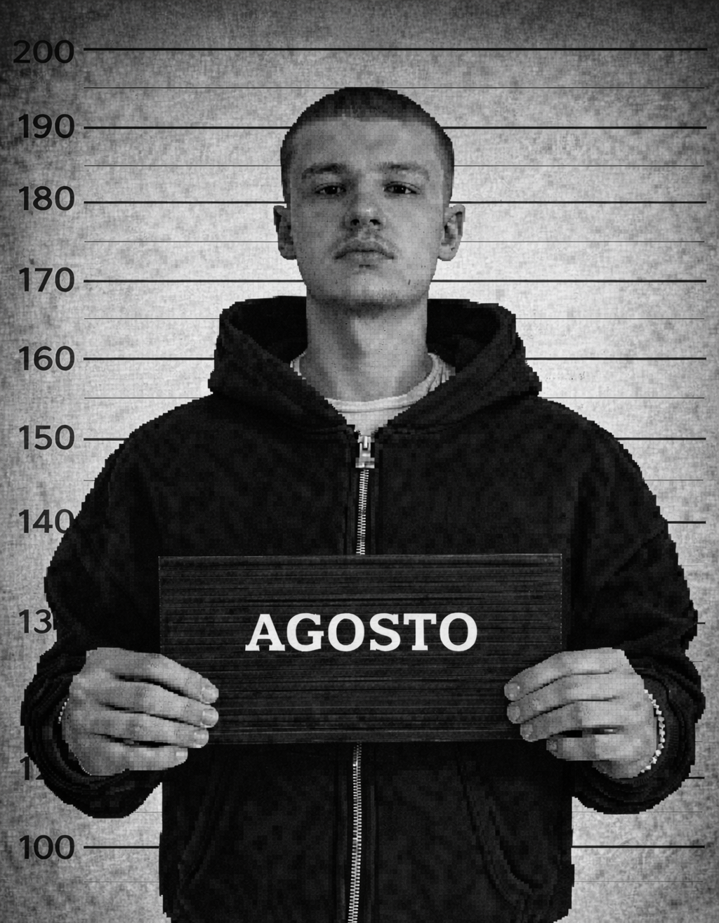 Agosto artist file -kuva korkeusmittataustalla